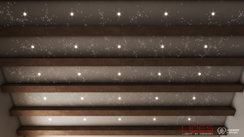 Optical starry sky - set of 230 fibers, area 2x1m