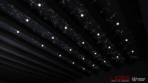 Optical starry sky - set of 230 fibers, area 2x1m