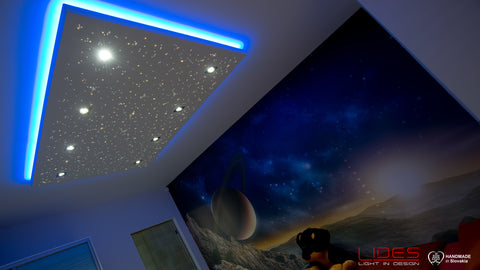 Optical starry sky - set of 230 fibers, area 2x1m